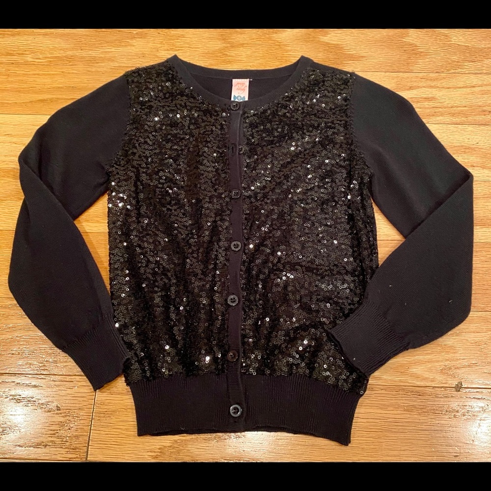 NEW Penny Candy Black Sequin Cardigan Sz 5